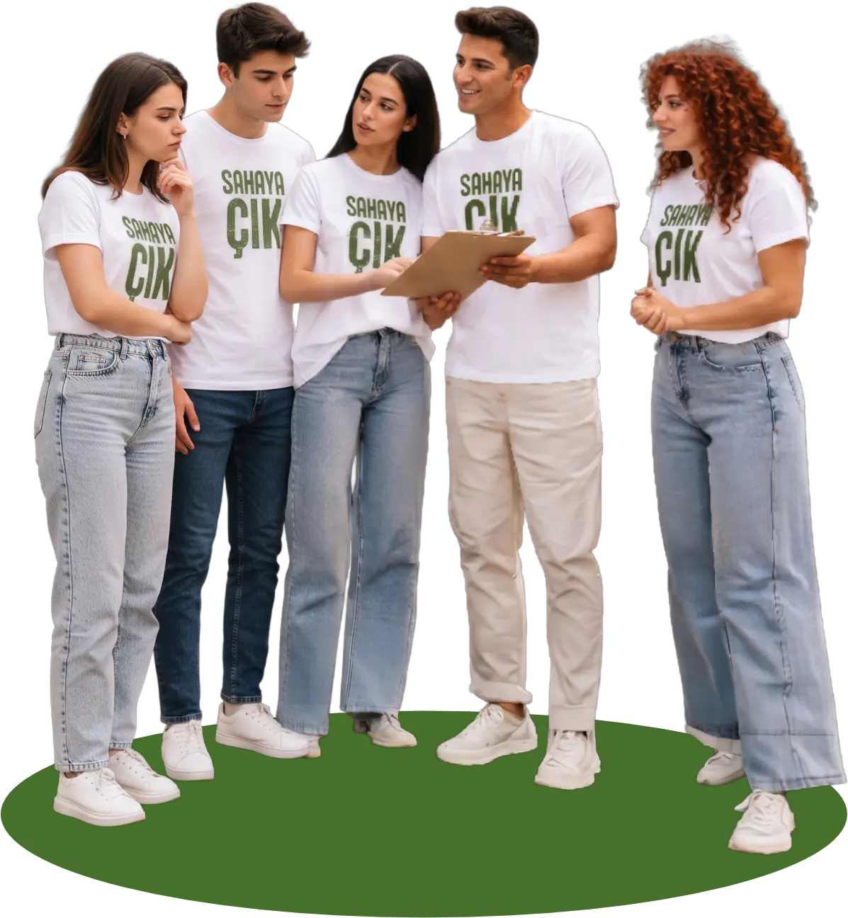 Birlikte proje fikirleri geliştiren gençler